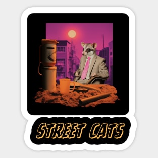 street cats Sticker